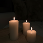3 mini candles